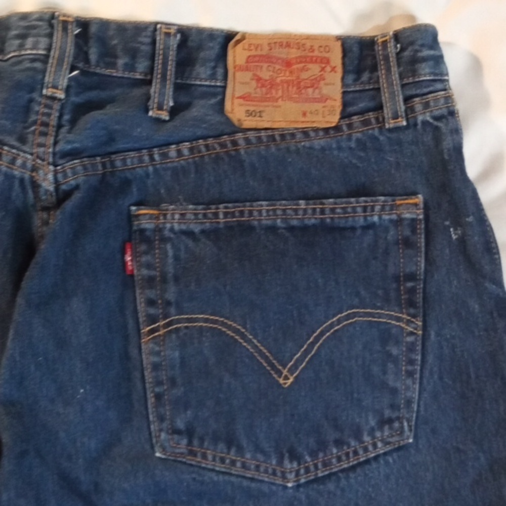 Vintage 90s Levi's 501 Button Fly Jeans 40x30